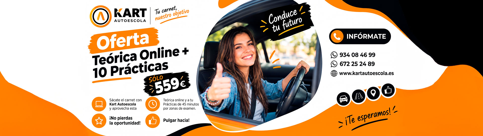 Oferta de carnet online con 10 prácticas